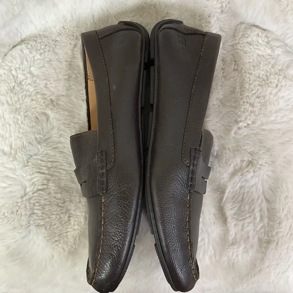 NEW BORN Brown Andes Leather Penny Driving Shoes Loafers Size 11